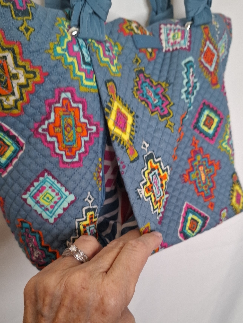 Vera Bradley Hadley Tote Shoulder Bag Painted Medallions - Picture 9 of 9